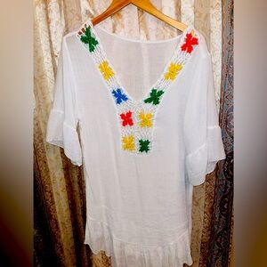 White lightweight shirt/dress/swimsuit cover-up
